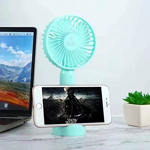BeingHD Handheld Fan Usb Mini Fan Silent Charging Fan Portable Office Desktop Hand Holding Wind Power 800 Ma M9 green (base + USB line + battery)