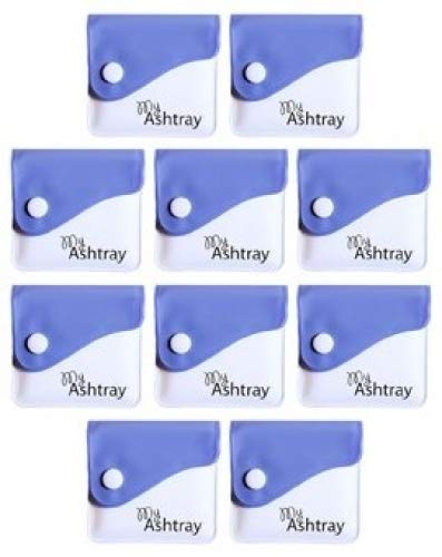 Preisvergleich Produktbild MyAshtray Taschen-Aschenbecher, Lavendel und Weiß, 10 Stück