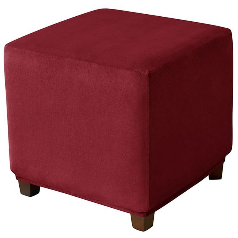 Copripouf Quadrato AQIGR In Jacquard - 50x50/60x60/80x80 Cm, Morbido Ed Elastico Con Fondo Elasticizzato - Foto 4