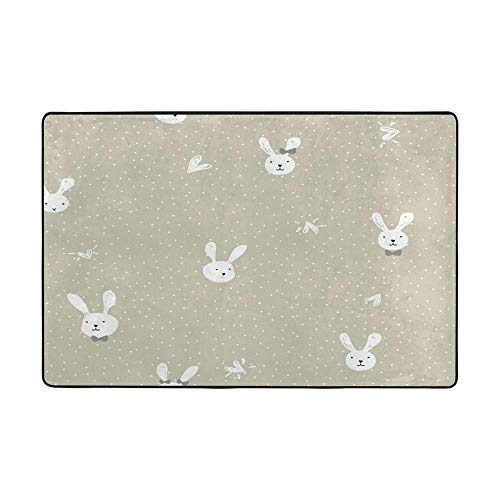 Tapis de sol lapin velours corail aux finitions soignées - 2