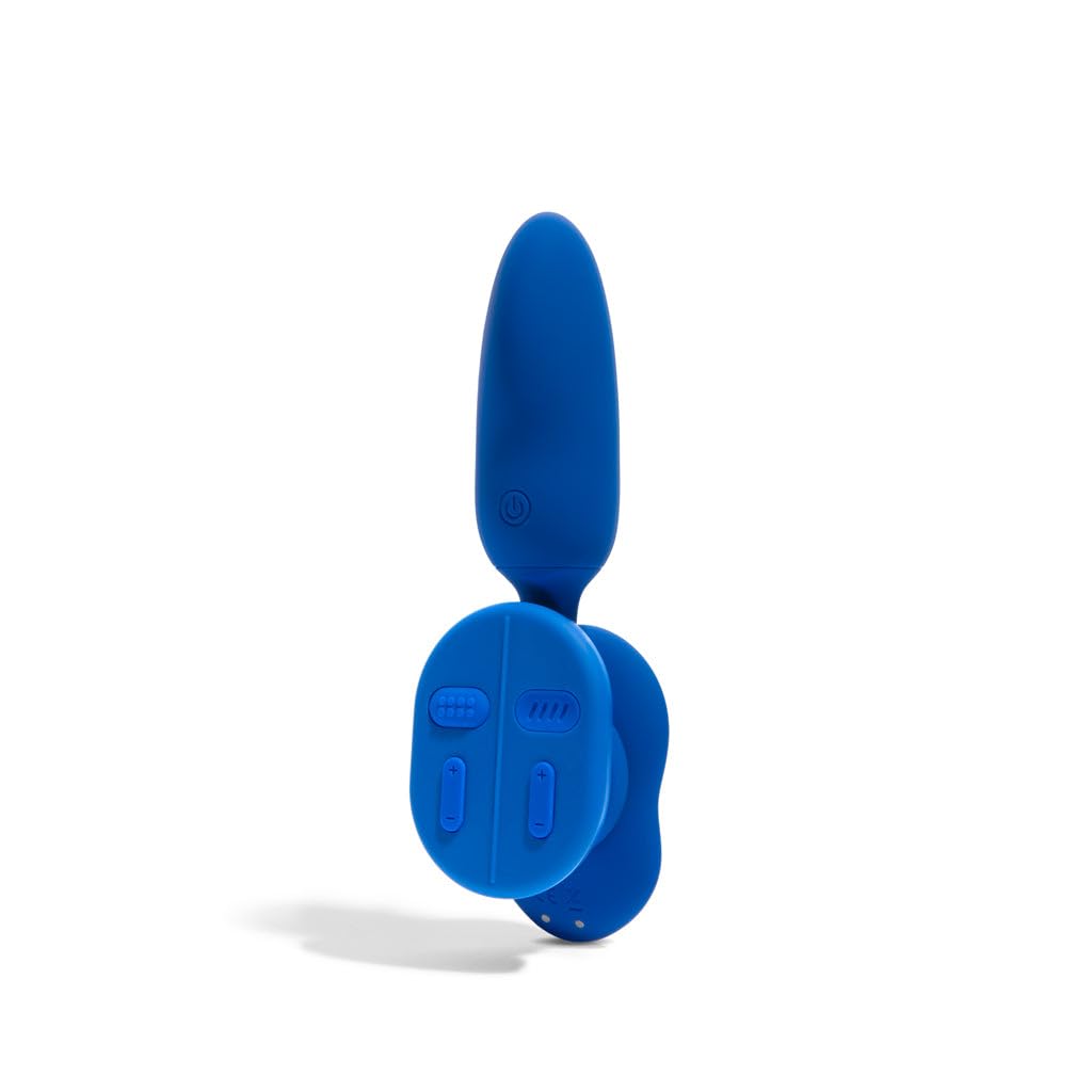 Platanomelón - Vibrador para Parejas, 4 Velocidades y 4 Modos Con Mando a Distancia, Discreto, Impermeable y Recargable - Mobi Azul