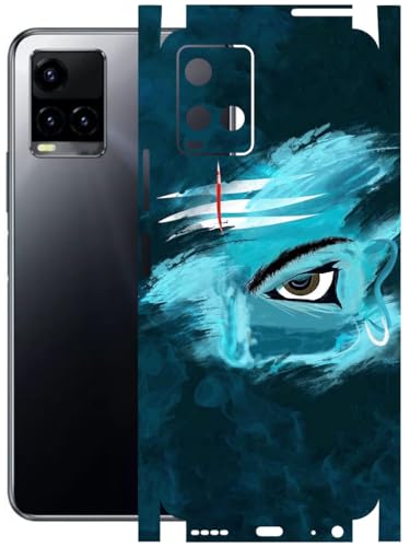Image of AtOdds - Full Body Back Screen Guard Protector Film - Lamination Wrap Skin Sticker Compatible with VIVO Y33T | Scratchproof Matte Finish (Mahadev)