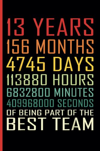 13 Year Work Anniversary Notebook: Employee Appreciation Journal - Staff Appreciation Gift for Job Milestone of Completing 13 Years of Service