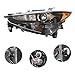 Headlight Assembly for Mazda CX-5 2017 2018 2019 2020 2021 Left Driver Side Front Head Lamp Replacement Clear Lens Black Housing (Left Driver Side)