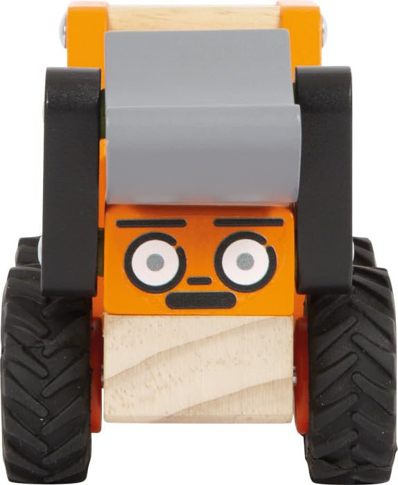Small Foot Excavator made of FSC® 100%-certified wood, toy truck w/frontloader for kids aged 18+ months, 12447 - Image 3