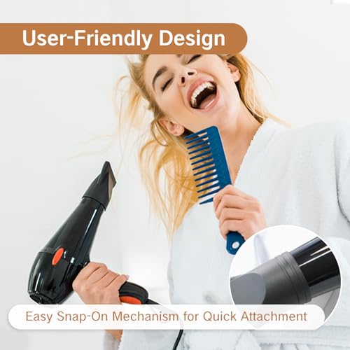 UAIAGM 2PCS Hair Dryer Attachment Universal Black Plastic Blower Nozzle Replacement Styling Tool for Home Use or Professional Salon Hairdressing Blow Outer Diameter 4.2cm to 4.6cm