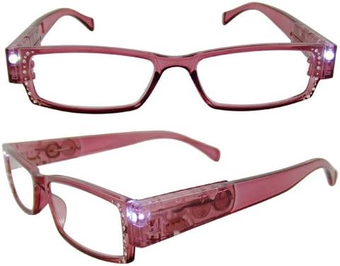 Seymours LED Lighted Reading Glasses (+2.50, Pink Lady)