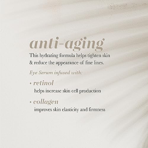 Pearlesssence Anti-Aging Eye Serum with Retinol & Collagen - Helps Reduce Fine Lines & Wrinkles | Gentle & Lightweight Formula | Plumps & Tightens | Made in USA & Cruelty Free (1oz)