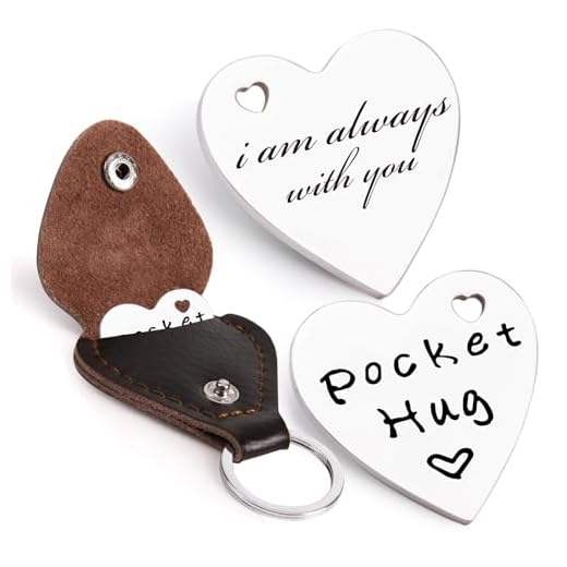 Pocket Hug Keychain Always with You,I Love You Miss You Gifts for Women Men