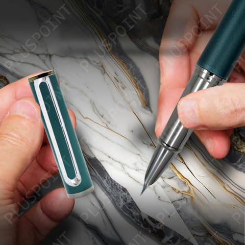 Image of PLUSPOINT Stainless Steel Fountain Pen Stunning Luxury Pen with Steel Finish, Iridium Nib, Pen Gift for Men & Women, Professional, Executive Office, Nice Designer Pens for kids