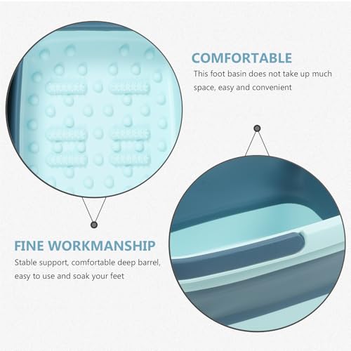 Cubeta plegable para baño de pies POPETPOP portátil verde miniatura 3