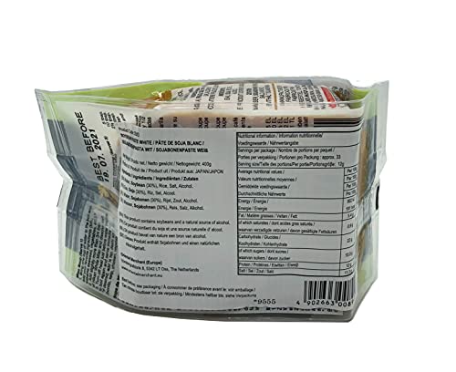 Hikari Miso Shiro Miso, weiße, authentische Miso-Paste aus Japan, ohne Zusatzstoffe, 400 g