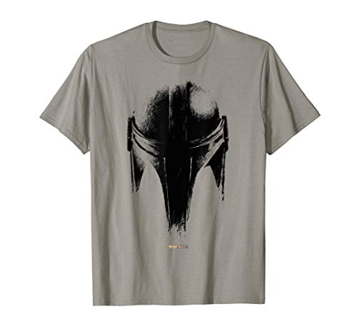 Star Wars The Mandalorian Dark Helmet Sketched T-Shirt