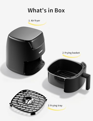 Image of COMFEE' Small 2.1 Quart Digital Air Fryer, Compact Design for 1-2 People, Touch Screen Controls, 360-Degrees Hot Air Circulation, Ceramic Basket, and 4 Cooking Presets