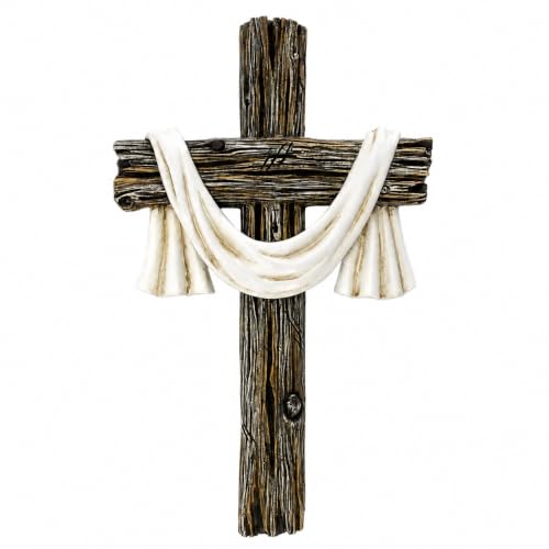 Cruz de pared Comfy Hour blanca y marrón para regalo de bodas