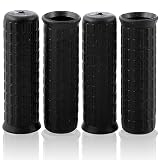 XIAONIU 4 Stück Schubkarrengriffe Innendurchmesser 30mm Länge 12cm Schubkarren Universal Griffe Rundrohre Schwarz Ersatzgriffe Gummi Karrengriff