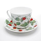 Roy Kirkham Alpine Strawberry Chatsworth Breakfast Cup and Saucer 480ml