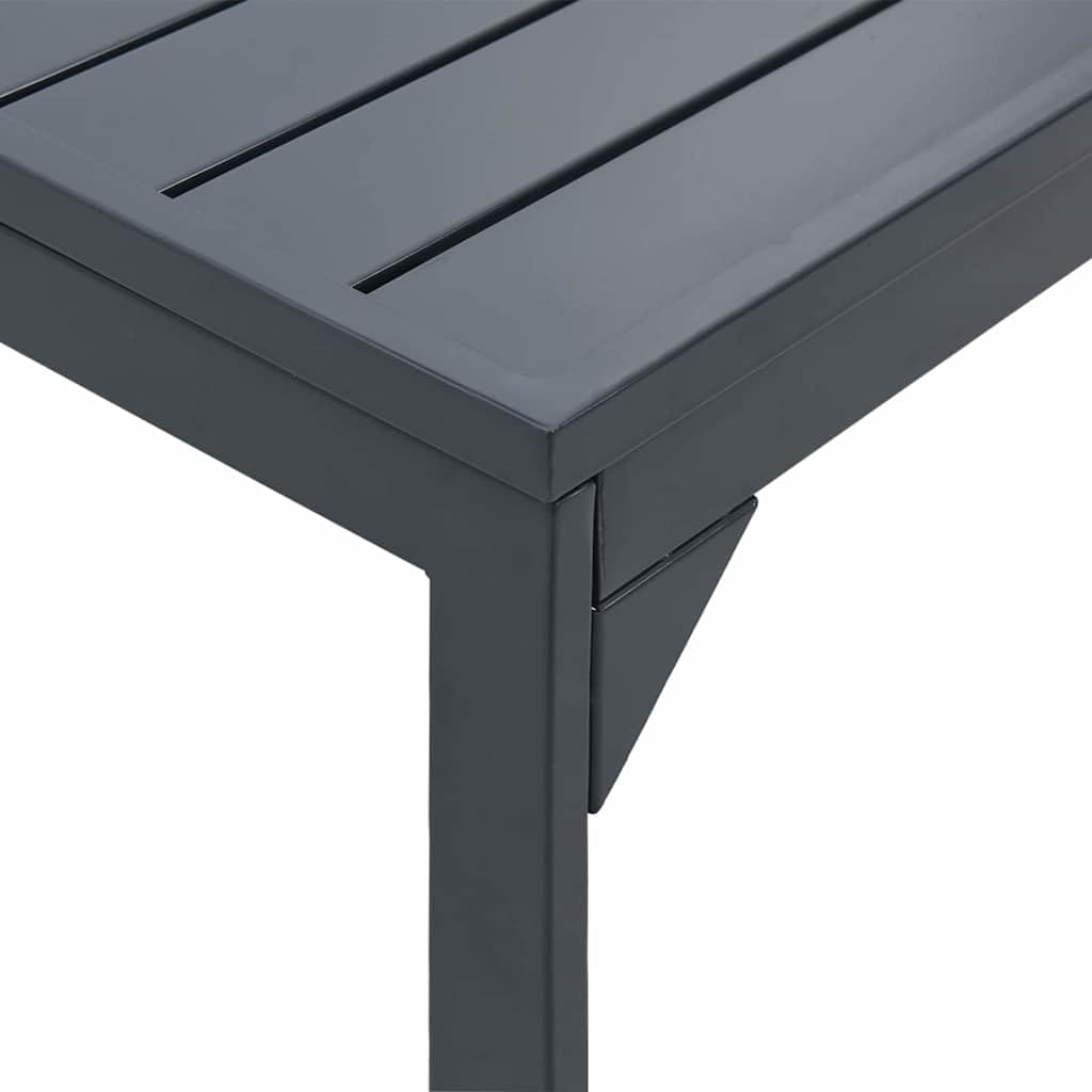 vidaXL Tavolo da Giardino Estensibile per Fino a 6 Persone, con Lunghezza Regolabile 140-180 x 80 x 76 cm, Perfetto per Esterni. Ha Un Design Moderno, è in Alluminio Resistente e ha Una Finitura Gri