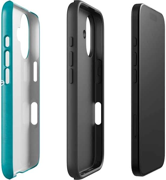 Skinit Impact Phone Case Compatible with iPhone 16 - Officially Licensed NFL Miami Dolphins Distressed- Aqua Design