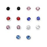 (SAJ) 樹脂ピアス セット ピアス ジュエリー アクセサリー シンプル 6mm 丸型 シルバー