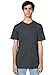 American Apparel Men 50/50 Crewneck T-Shirt Size L Heather Black