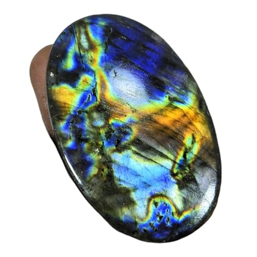 Labradorite naturelle pour fabrication de bijoux, cabochon en vrac 57x35x7mm bricolage