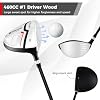 ULTIMATE 12 Pieces Women's Complete Golf Clubs Set w/Golf Stand Bag, 460cc #1 Driver, #3 Fairway, #5 Hybrid, #5#6#7#8#9#P#S Irons, Putter, Full Right-Handed Golf Set for Women