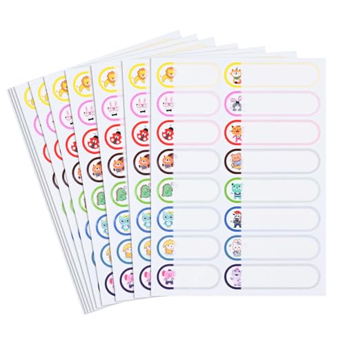 Culinavog 160pcs Etiquetas Adhesivas Personalizadas, stickers personalizados, Pegatinas Colores con Nombre Lavable, Etiqueta De Nombre para Escuelas Escribir para Marcar Objetos Libros Fiambreras