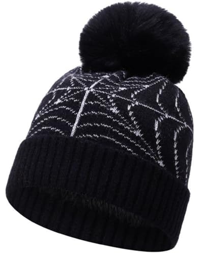 Boys Spider Web Bobble Hat