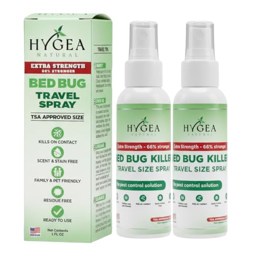 Hygea Natural Bed Bug & Mite Travel Spray 2pk, 3 oz