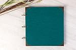 12 x 12 Couverture rigide en cuir de pouce 80 Pages DIY Album de Photo de Scrapbook Papier Blanc Artisanat Mariage Anniversaire Famille Album de photo de Scrappbook (Blue, 12 x 12 De pouce)