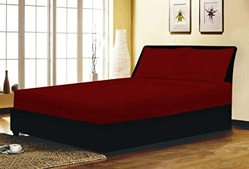 XXR Full Fitted Sheet Bed Sheets 100% Poly Cotton Single Double King Super King Size (Royal Blue, Pillow Case)