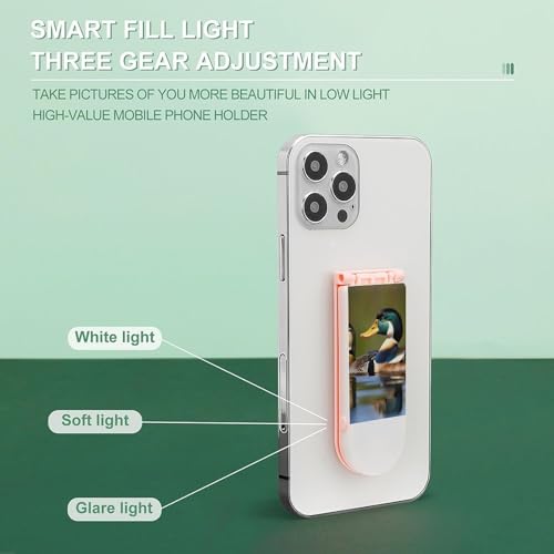 Support téléphone avec lampe selfie rechargeable à 3 modes pour vlog - 5