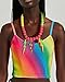 Ronglry 80s Outfits Costume Accessories for Women 80s Necklace Neon Beaded Necklaces for Glow Party Beads Necklaces with Lightning Neon Jewelry for Women 80's Party Decorations Favors-3Lightning