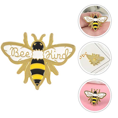 PRETYZOOM 2 peças adoráveis broches em forma de abelha, grampos de seio, acessórios de decoração de