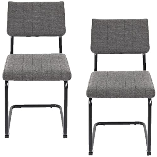Toilinux.com Lot de 2 Chaises Alban - Gris chiné