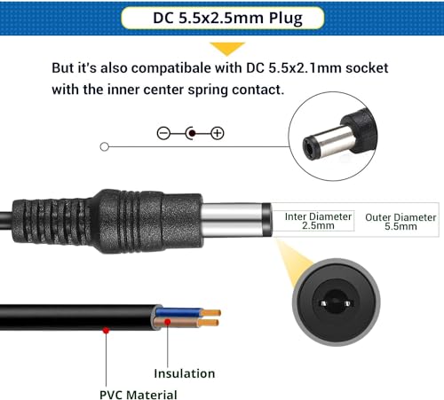 Image of 12 Volts 2 Amps Heavy Duty Dc Power Adapter /Power Supply /Smps For Cctv Camera, Dvr, Lcd Monitor, Led Strip With 2.5Mm X 5.5Mm Dc Pin Jack, Black