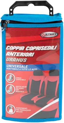Start Coppia Coprisedili Uranus Colore Nero/Rosso - 2