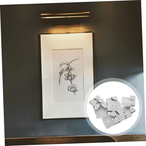 Image of Heavy Duty Picture Frame Hangers 10pcs Mirror Hooks Frame Hanging Hardware for Door