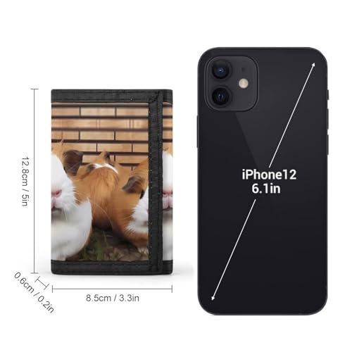 Guinea Pigs Mens Trifold Wallet Minimalist Wallet for Men, Rfid Blocking Wallets, 8 Credit Card Holder 1 Note Pocket Coin Pocket & Id Window, Portable Slim Tri Fold Wallets2