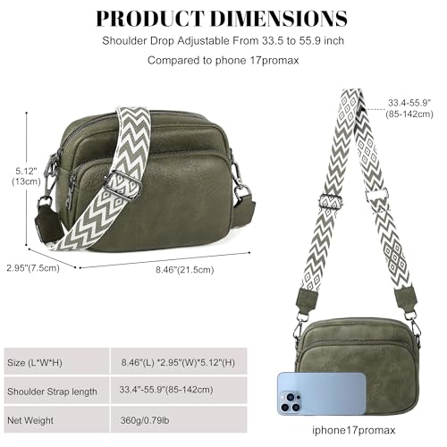 Image of TANTOMI Small Crossbody Bag for Women, Vegan Leather Shoulder Bags for Women, Travel Purse with Adjustable Shoulder Strap