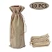 Produktbild DEHUB 10 stück Weinbeutel, Geschenkbeutel aus Sackleinen für Flaschen mit Zugverschluss, 35 x 15cm natürliche Jute weinbeutel,Weinflasche Geschenktüten (Jute)