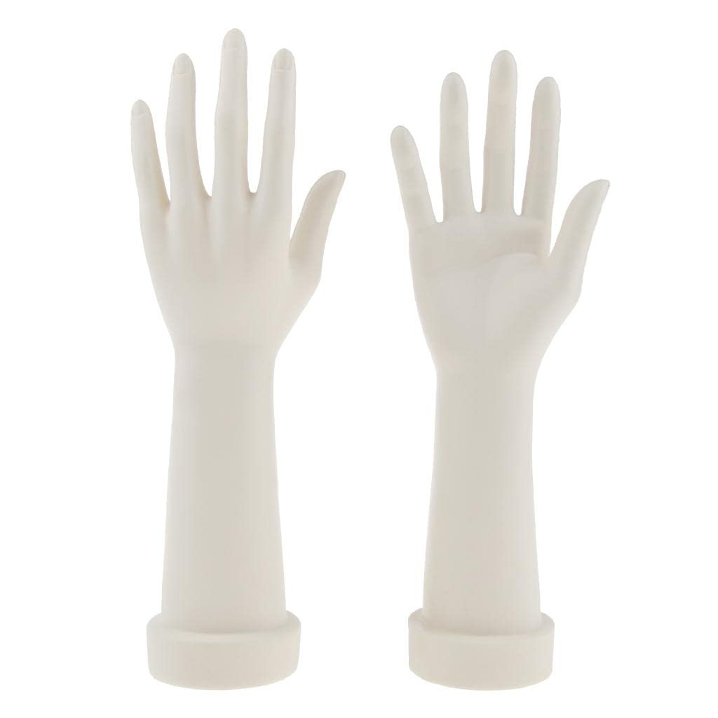 BUENTYA Mannequin Main Support à Bijoux en PVC Mannequin Main bijoux Femme Support d'Affichage de Bijoux de Main Noir Porte Bague Main en Forme de OK pour Afficher Colliers, Bracelets, Bagues(17*11cm