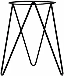 Suporte Tripé para Vaso Chão Planta Aço Preto 27x40 nv512p