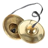 Garneck Platillos De Mano De Cobre Para Meditación y Yoga, Crótalos De Dedo Para Prácticas Zen y Relajación