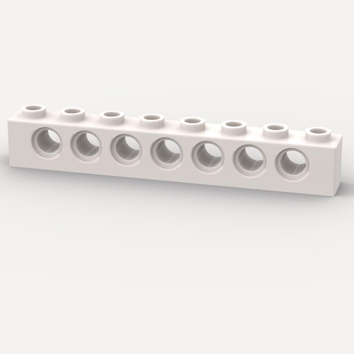 Classic Light Gray Brick with Holes Bulk, Brick 1x8 with Holes 100 Piece, Compatible with Lego Parts and Brick Pieces: 1x8 Light Gray Brick (Color: Light Gray