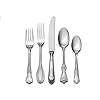 Wallace Hotel Lux 77-Piece 18/10 Stainless Steel Flatware Set, Silver, Service for 12 –