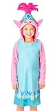 INTIMO Dreamworks Trolls Movie Girls' Poppy Character Hooded Costume Nightgown Sleep Shirt (4/5) Multicolored