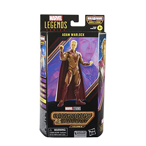 Marvel Legends Series, Adam Warlock, Gardiens de la Galaxie Vol.3, Figurine de 15 cm, 4+ ans, Inclus : Figurine et 2 pièces Build-A-Figure