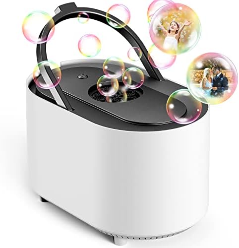 Bubble Machine No Spills Bubble Blower Automatic Bubble Maker for Kids & Adults Ideal for Parties, Wedding, Birthday, 3500 Bubbles per Minute, Waterproof Summer Toys Outdoor Indoor